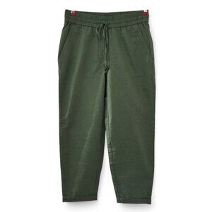 J.Crew Womens Green‎ Linen Cotton Drawstring Pants Size P2